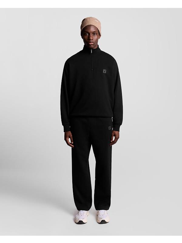 Lyle & Scott Men's Loungewear 1/4 Zip Sweatshirt -  Jet Black Image 3