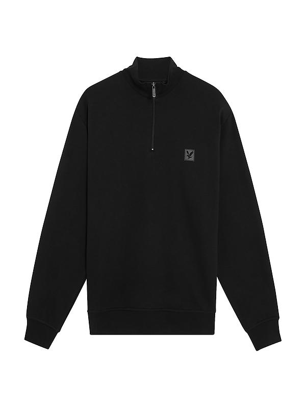 Lyle & Scott Men's Loungewear 1/4 Zip Sweatshirt -  Jet Black Image 1
