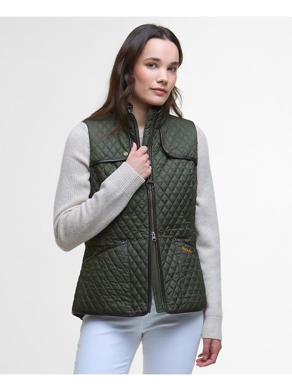 Barbour Women's Dahlia Quilted Gilet - Olive Image 2