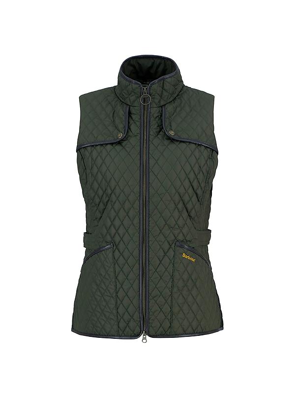 Barbour Women's Dahlia Quilted Gilet - Olive Image 1