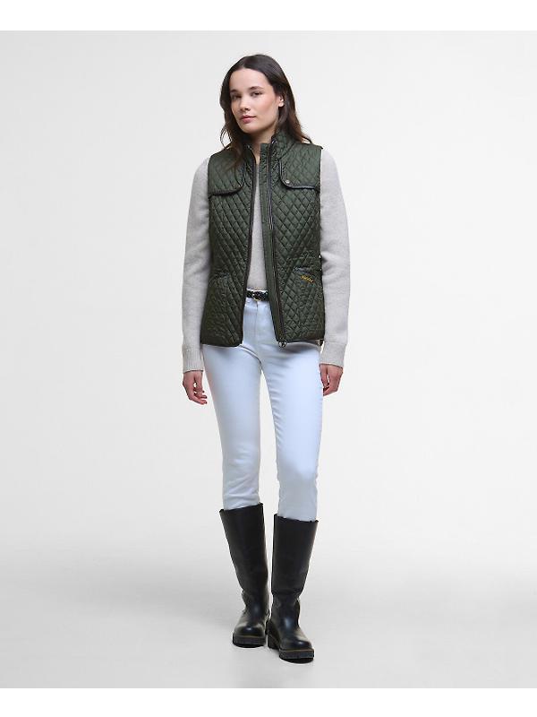 Barbour Women's Dahlia Quilted Gilet - Olive Image 3