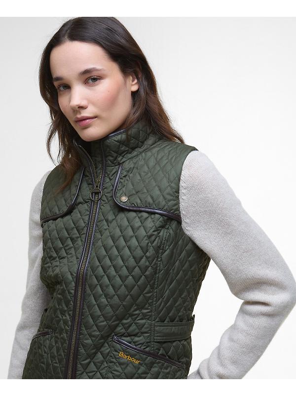 Barbour Women's Dahlia Quilted Gilet - Olive Image 5