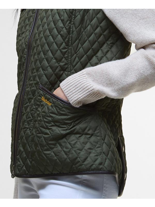 Barbour Women's Dahlia Quilted Gilet - Olive Image 7