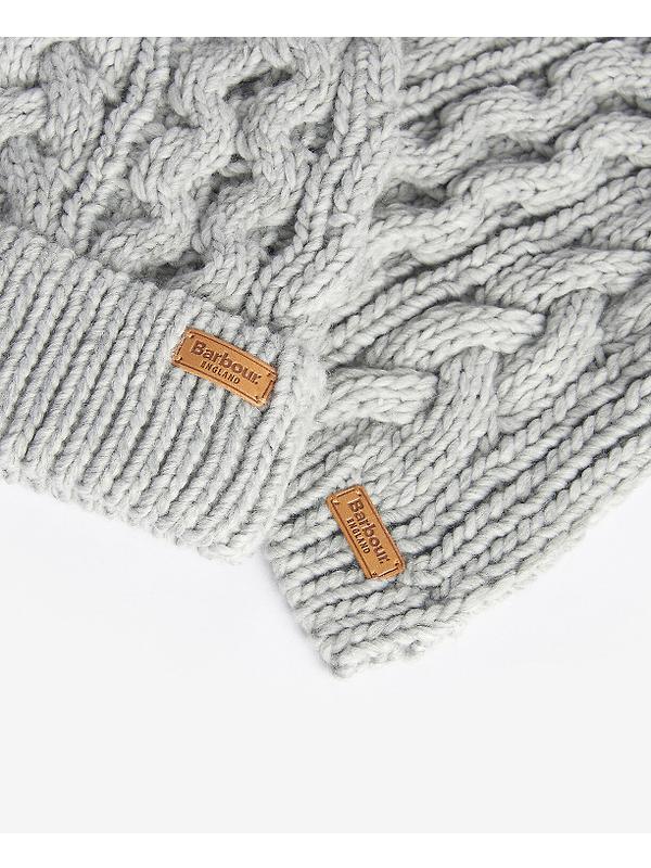 Barbour Women's Penshaw Beanie & Scarf Gift Set - Classic Grey Image 4