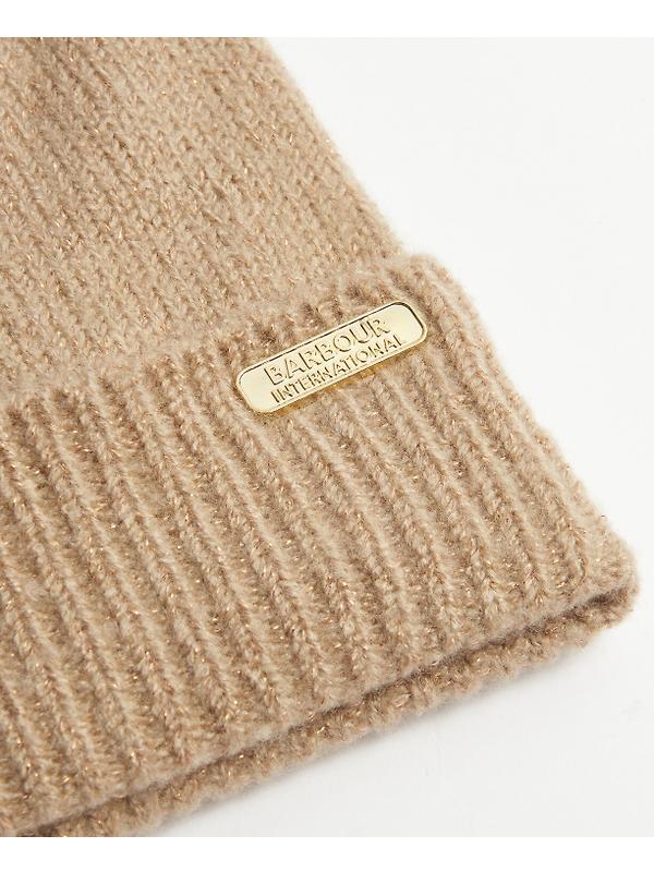 Barbour International Women's Sparkle Beanie & Scarf Gift Set - Oat Image 4