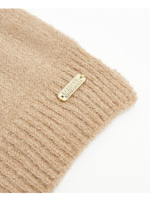 Barbour International Women's Sparkle Beanie & Scarf Gift Set - Oat Image 5