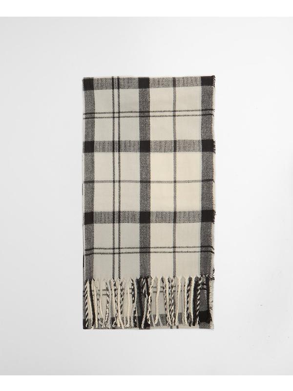 Barbour Women's Dover Pom Beanie & Hailes Scarf Gift Set - Monochrome Tartan Image 7