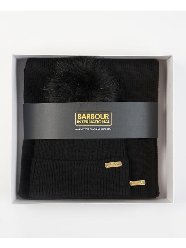 Barbour International Women's Mallory Beanie & Scarf Gift Set - Classic Black Image 3