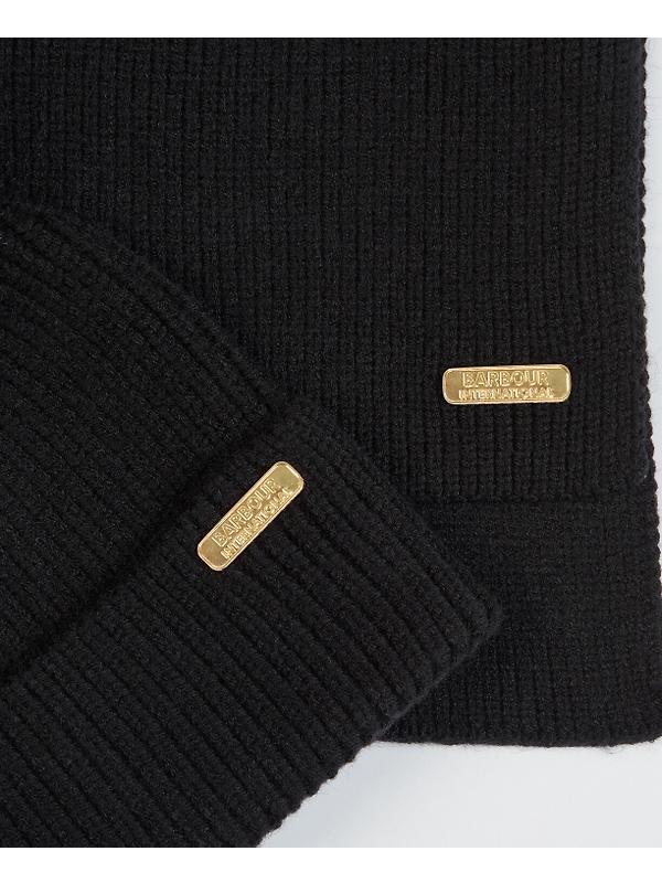 Barbour International Women's Mallory Beanie & Scarf Gift Set - Classic Black Image 5