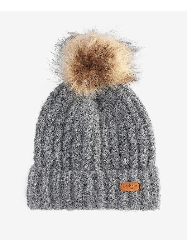 Barbour Women's Saltburn Beanie & Tartan Scarf Gift Set - Grey Rose Image 3