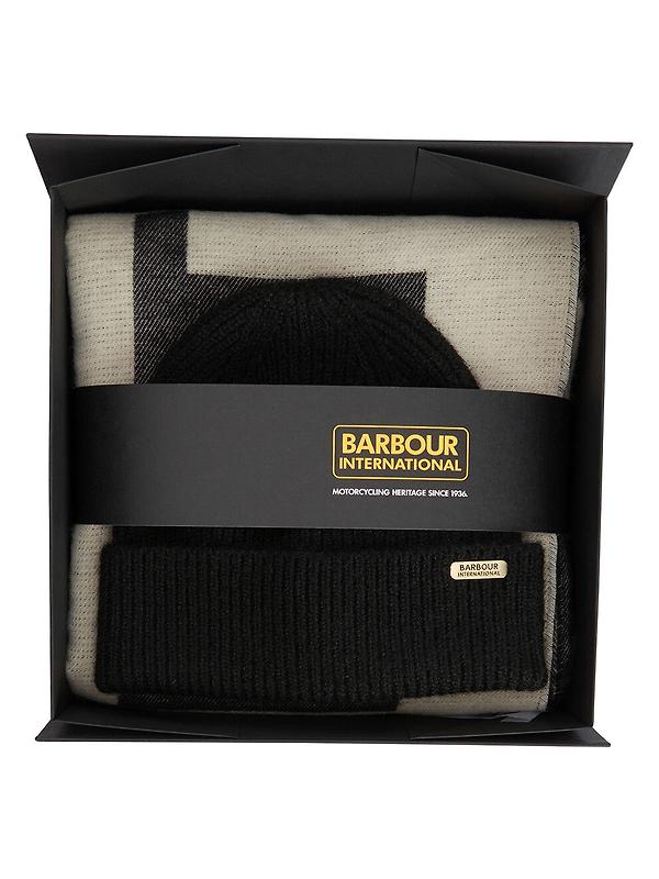Barbour International Women's Pendle Beanie & Milla Scarf Gift Set - Black/Jasmine Image 10