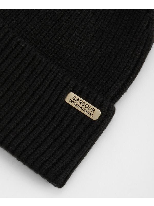 Barbour International Women's Mallory Pom Beanie - Black Image 3