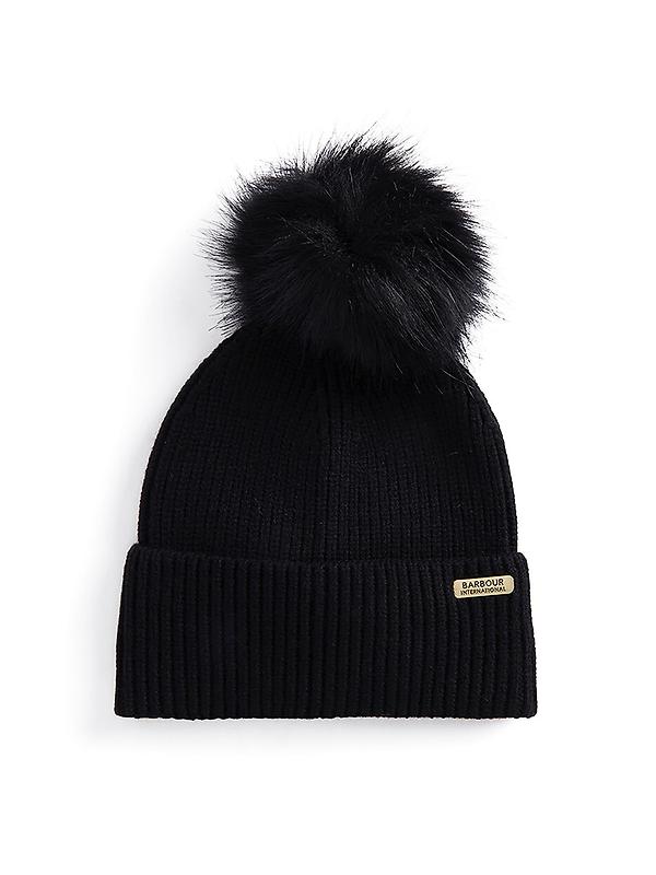 Barbour International Women's Mallory Pom Beanie - Black Image 1