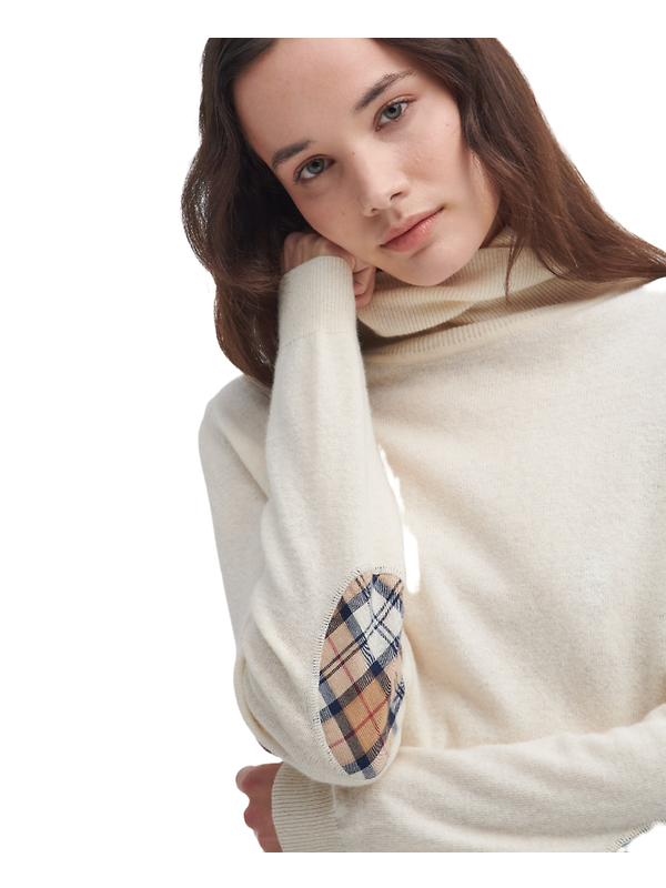 Barbour Women's Pendle Roll Neck Sweater - Ecru Image 5