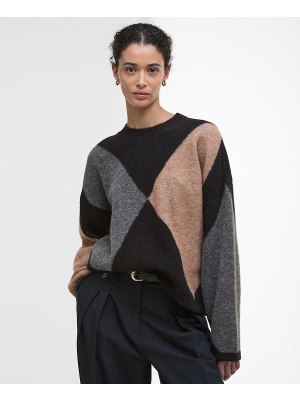 Barbour Women's Sabrina Crew Neck Jumper - Multi Image 2