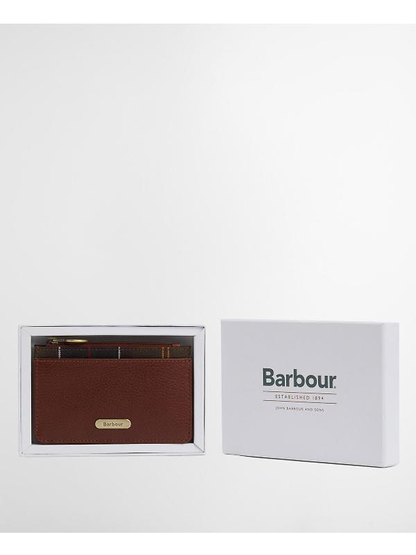 Barbour Women's Alder Leather Card Holder - Brown/Classic Image 2
