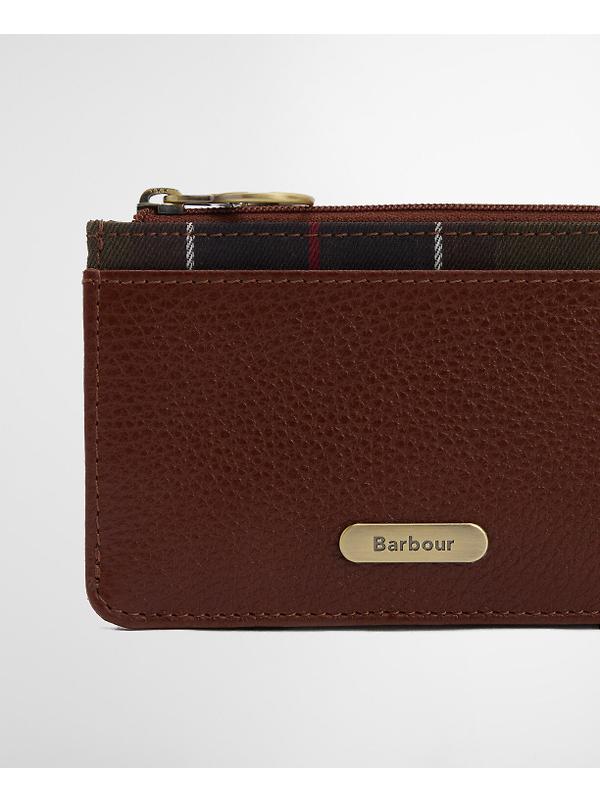 Barbour Women's Alder Leather Card Holder - Brown/Classic Image 4