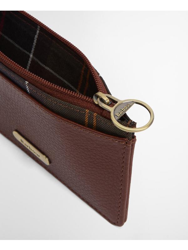 Barbour Women's Alder Leather Card Holder - Brown/Classic Image 5