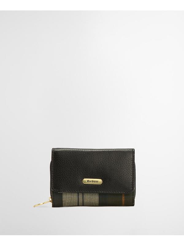 Barbour Women's Rosa Leather French Purse - Black/Ancient Image 7