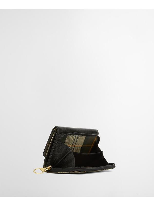 Barbour Women's Rosa Leather French Purse - Black/Ancient Image 5