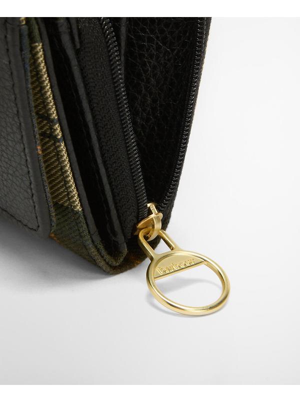 Barbour Women's Rosa Leather French Purse - Black/Ancient Image 6