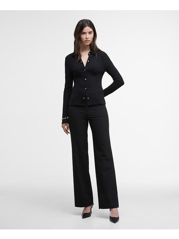 Barbour International Women's Chloe Ribbed Top - Black Image 3