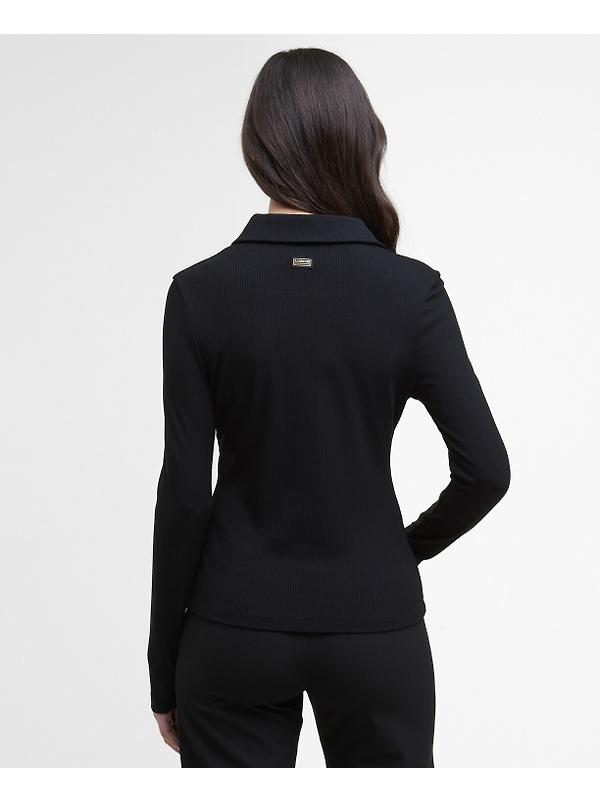 Barbour International Women's Chloe Ribbed Top - Black Image 4