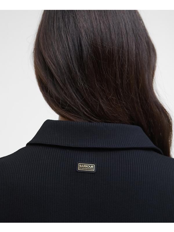 Barbour International Women's Chloe Ribbed Top - Black Image 5