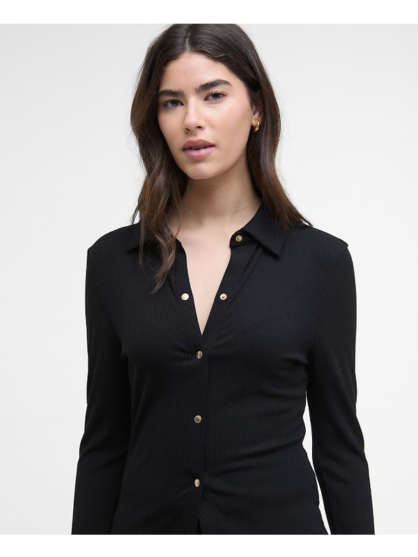 Barbour International Women's Chloe Ribbed Top - Black Image 6