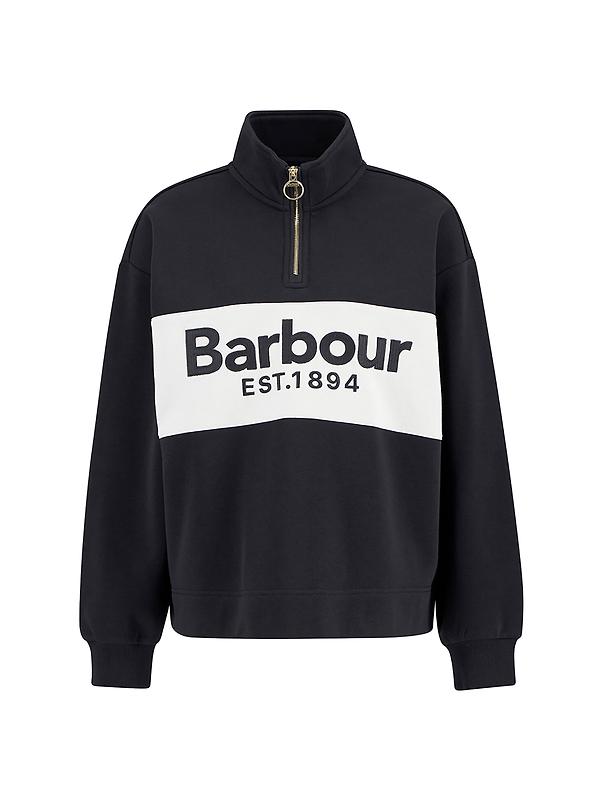 Barbour Women's Zaria Quarter-Zip Jumper - Dark Navy Product Image