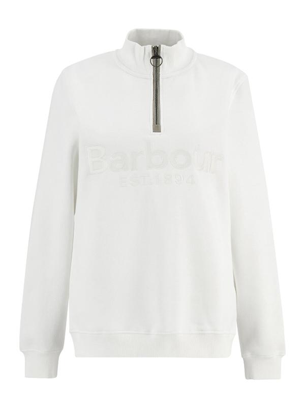 Barbour Women's Cynthia Half Zip Sweatshirt - Cloud Image 1