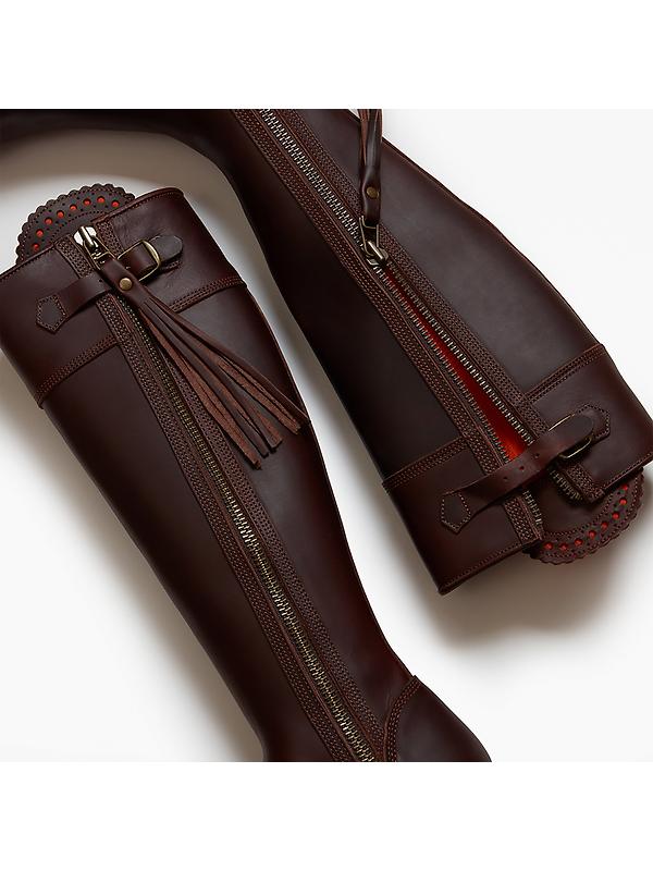 Penelope Chilvers Women's Long Tassel Boots Generous Fit - Conker Image 4