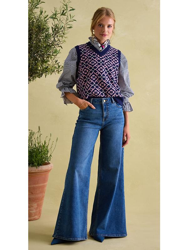 Joules Women's Palazzo Jeans - Mid Blue Denim Image 8