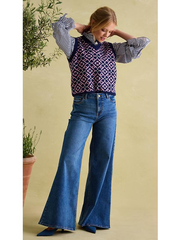 Joules Women's Palazzo Jeans - Mid Blue Denim Image 9