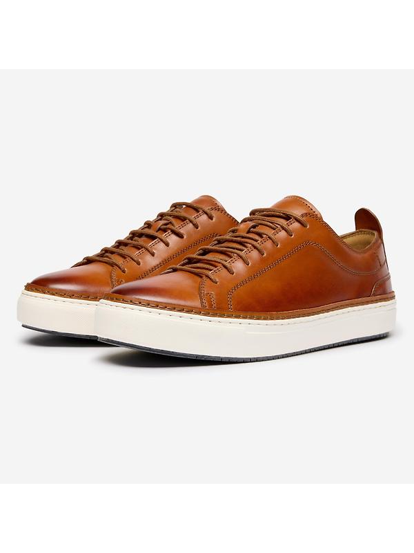 Oliver Sweeney Men's Lopes Calf Leather Cupsole Trainers - Tan Image 2