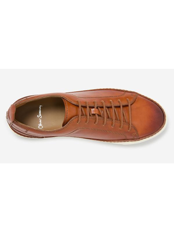 Oliver Sweeney Men's Lopes Calf Leather Cupsole Trainers - Tan Image 4