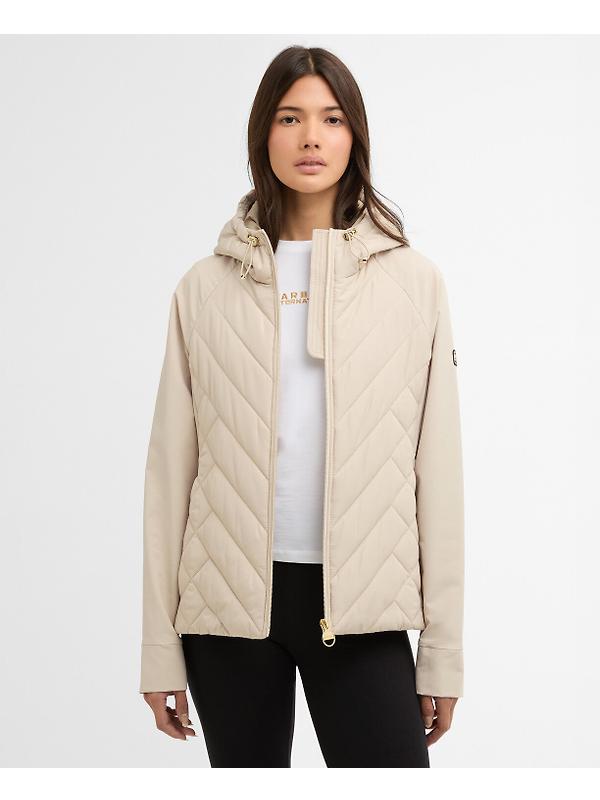 Barbour International Women's Dakota Quilted Sweat Jacket - Cement Image 2