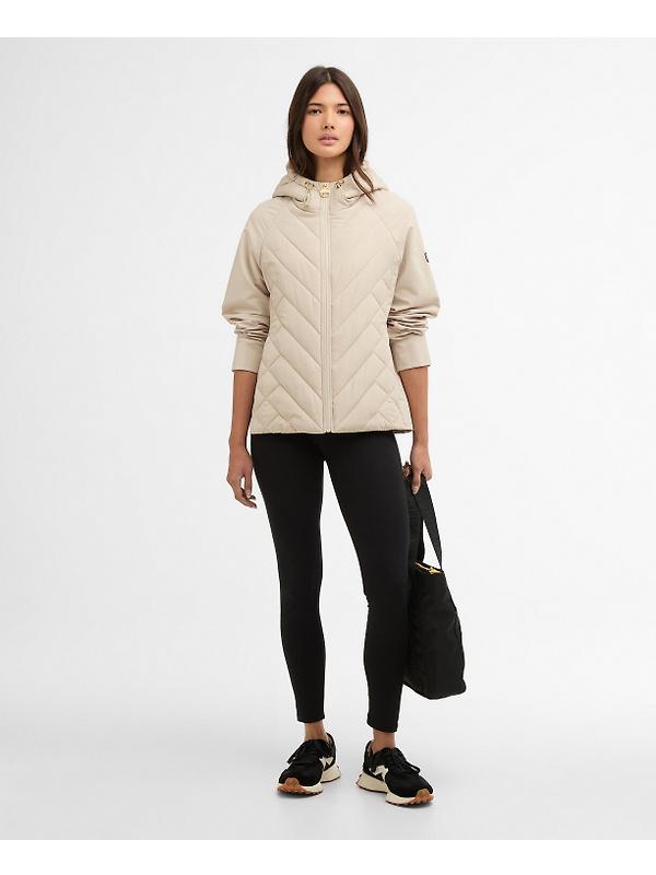 Barbour International Women's Dakota Quilted Sweat Jacket - Cement Image 3