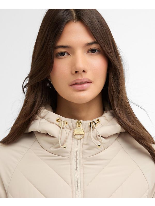 Barbour International Women's Dakota Quilted Sweat Jacket - Cement Image 5