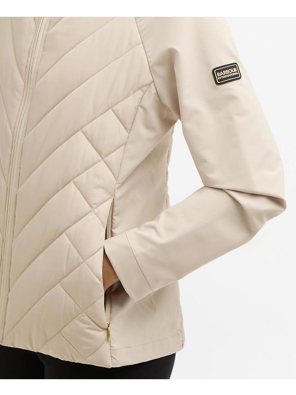 Barbour International Women's Dakota Quilted Sweat Jacket - Cement Image 6
