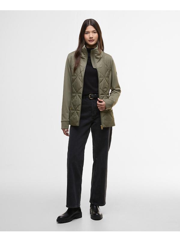 Barbour International Women's Kya Quilted Sweat Jacket - Dusky Khaki Image 3