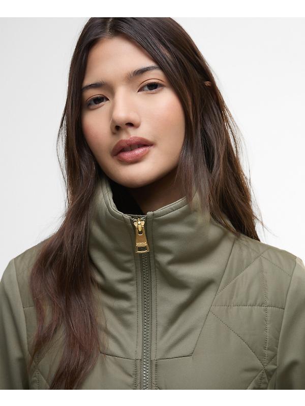 Barbour International Women's Kya Quilted Sweat Jacket - Dusky Khaki Image 5