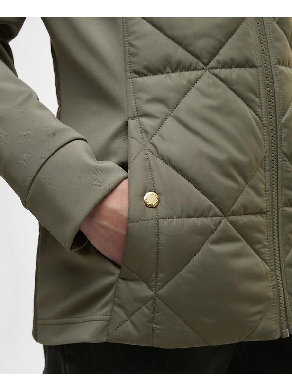 Barbour International Women's Kya Quilted Sweat Jacket - Dusky Khaki Image 6