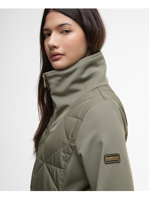Barbour International Women's Kya Quilted Sweat Jacket - Dusky Khaki Image 7