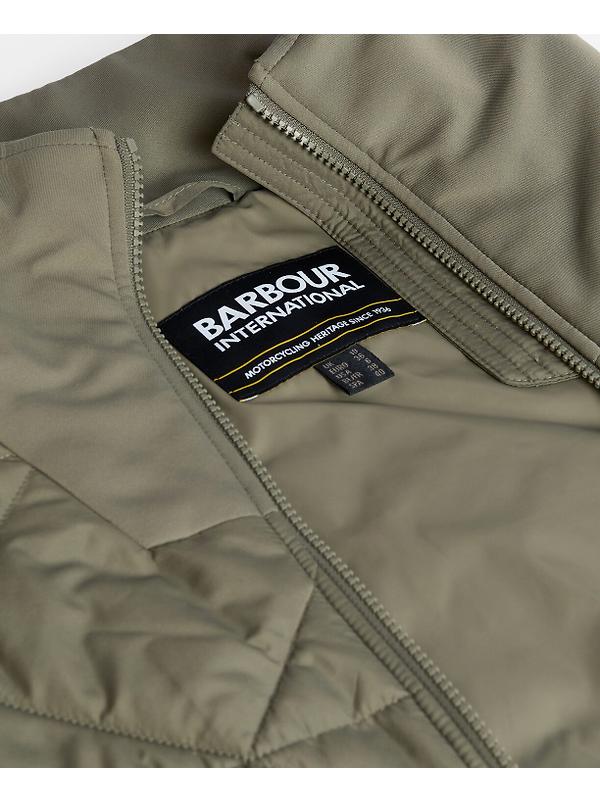 Barbour International Women's Kya Quilted Sweat Jacket - Dusky Khaki Image 8