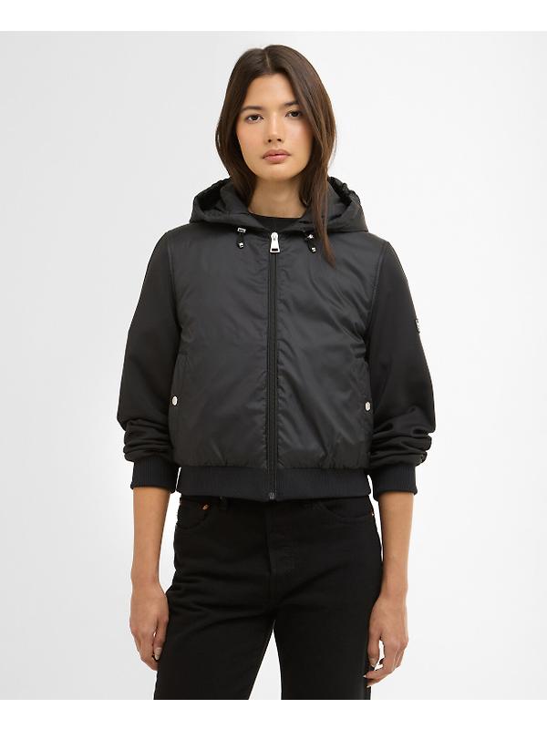 Barbour International Women's Equinox Quilted Sweat Jacket - Black Image 2