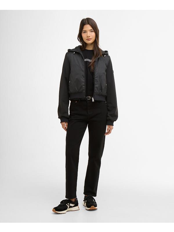 Barbour International Women's Equinox Quilted Sweat Jacket - Black Image 3