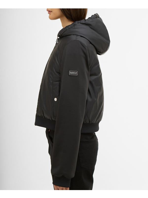 Barbour International Women's Equinox Quilted Sweat Jacket - Black Image 6