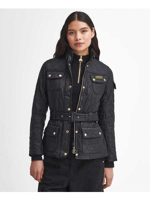 Barbour International Women's Polarquilt Jacket - Black/Black Image 2