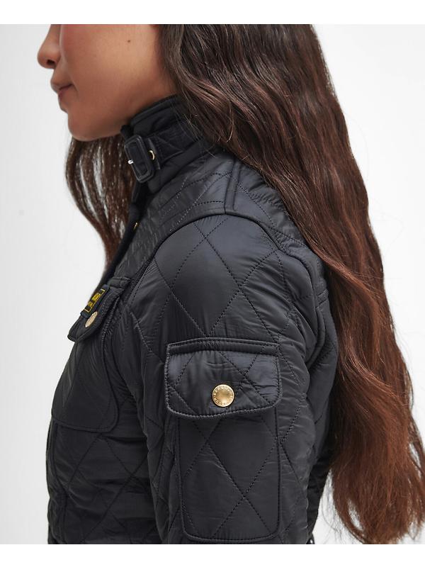 Barbour International Women's Polarquilt Jacket - Black/Black Image 5